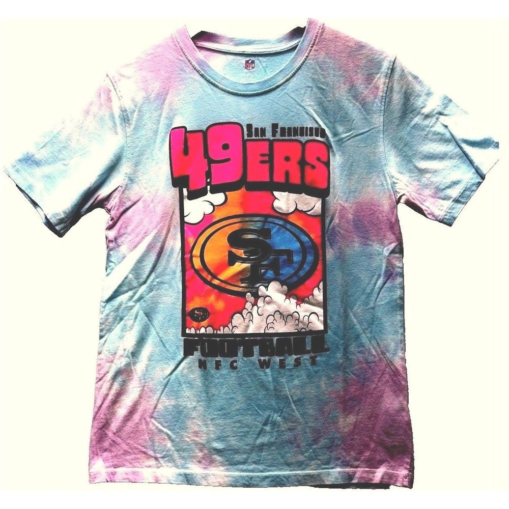 San Francisco 49ers Tie Dye T-Shirt Teen L 14/16 Multi Color Football NFL